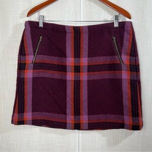 Stylus Plaid Houndstooth Mini Pencil Skirt‎ Size 14